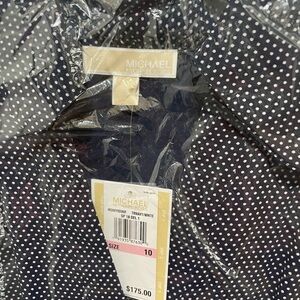 Michael Kors Navy and White Polka Dot dress